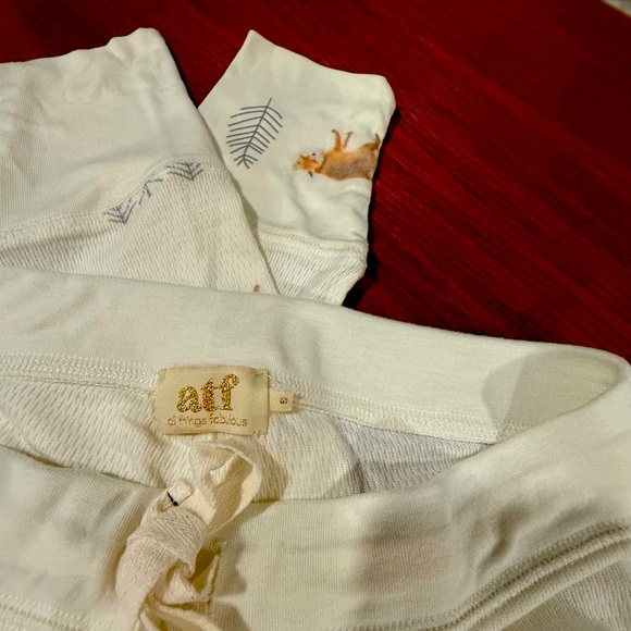 NWOT All Things Fabulous Cream Animal Print Lounge Pants - Picture 3 of 6